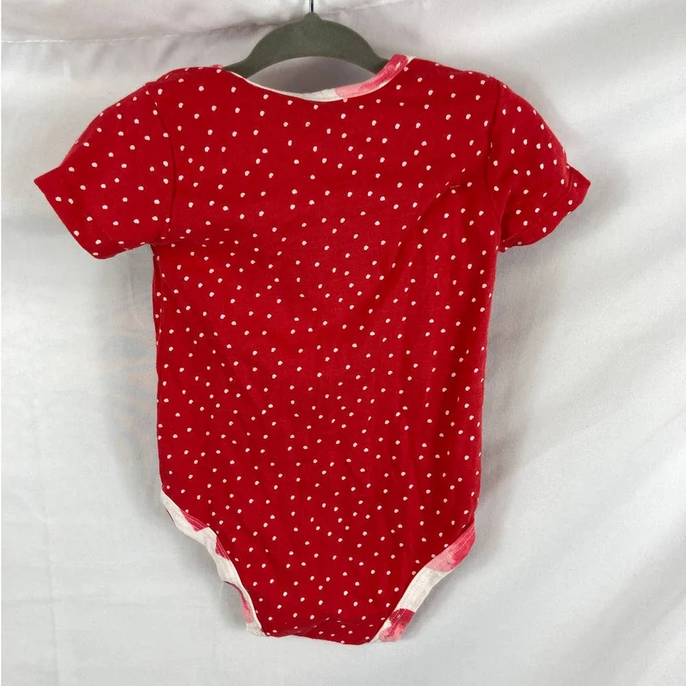 NWOT Jessica Simpson Heart and Polka dot bib / one piece set 6-9M